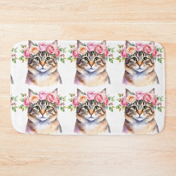 Item preview, CAT WITH FLOWER CROWN designed and sold by cubiask.