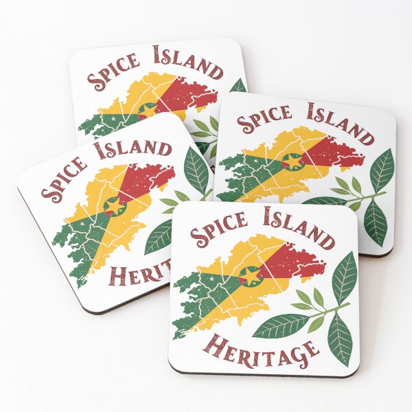 Item preview, Spice Island Heritage – Retro Grenada Map Vintage  designed and sold by VividOrganica.
