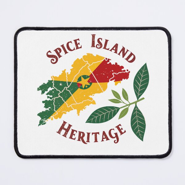 Item preview, Spice Island Heritage – Retro Grenada Map Vintage designed and sold by VividOrganica.
