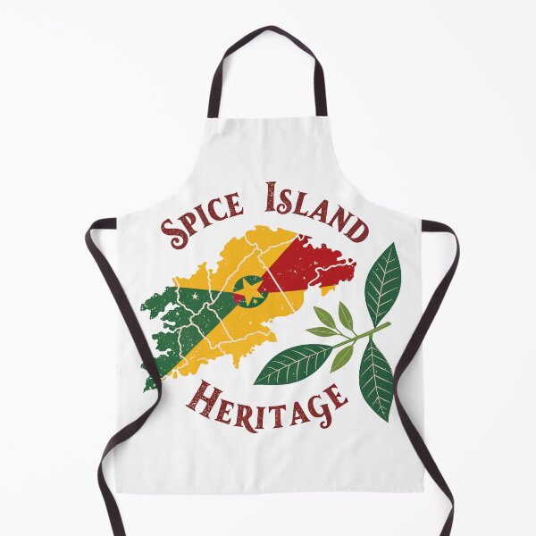 Item preview, Spice Island Heritage – Retro Grenada Map Vintage designed and sold by VividOrganica.