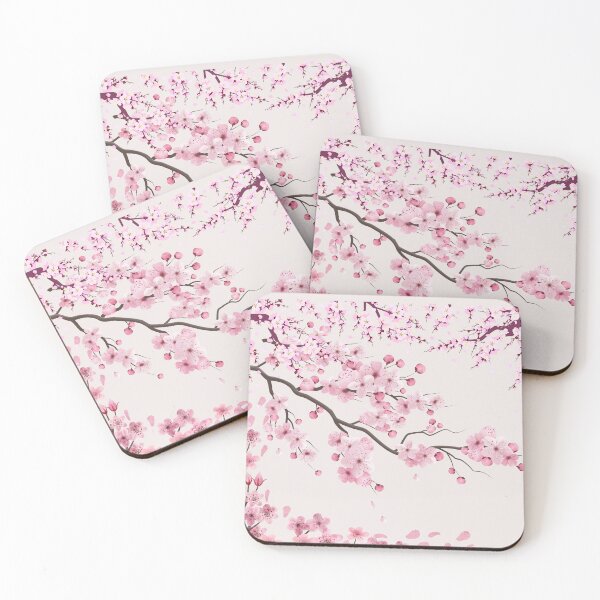 Item preview, Cherry Blossom Branches | Japanese Cherry Blossom Illustration | Sakura Tree Pink Flowers Art  designed and sold by alkareem-ca.