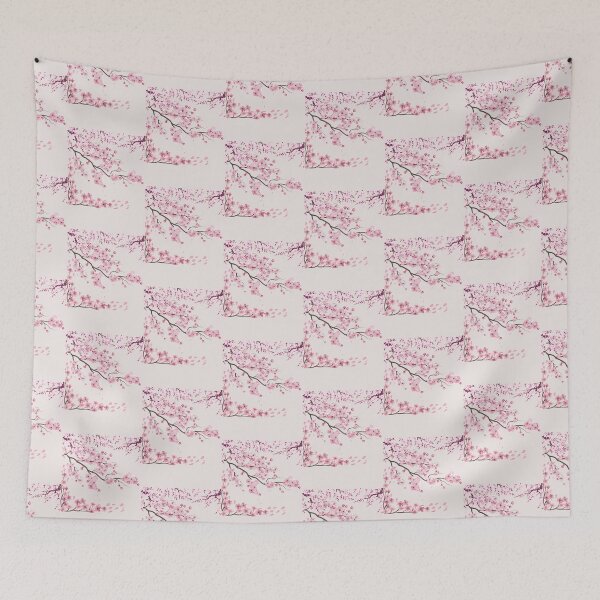 Item preview, Cherry Blossom Branches | Japanese Cherry Blossom Illustration | Sakura Tree Pink Flowers Art  designed and sold by alkareem-ca.
