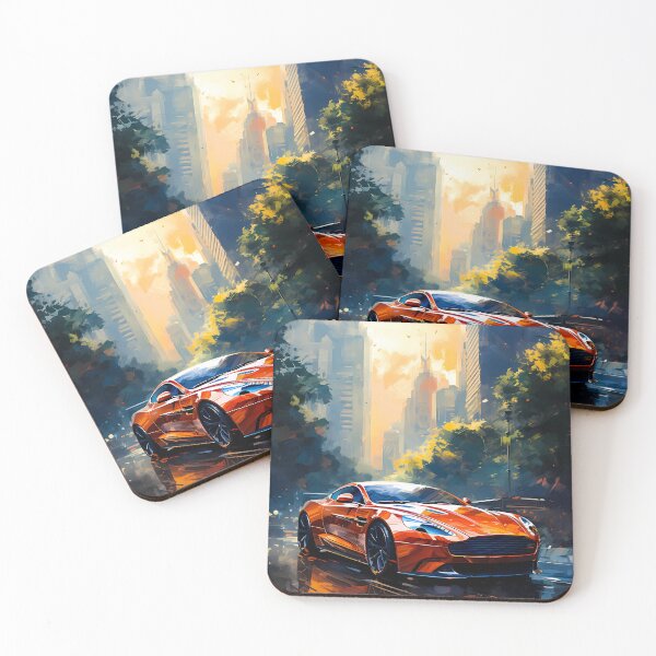 Item preview, Powerful Car Paused In Street Reflections At Daybreak designed and sold by RevUpDesign.