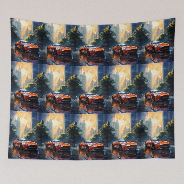 Item preview, Powerful Car Paused In Street Reflections At Daybreak designed and sold by RevUpDesign.