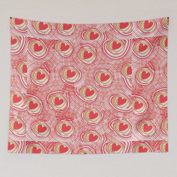 Item preview, Pulse of the Spiral-Abstract Geometric Red Heart - Spiral Pattern designed and sold by PVTCreations.
