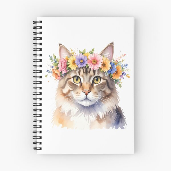 Item preview, CAT WITH FLOWER CROWN designed and sold by cubiask.