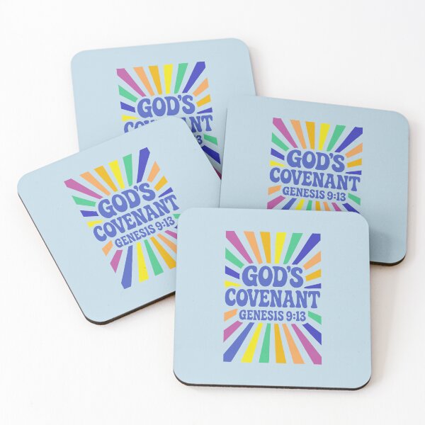 Item preview, God's Covenant Genesis 9:13 - Rainbow - Holy Christian Faith - Blue Lettering designed and sold by Glory After Tears.