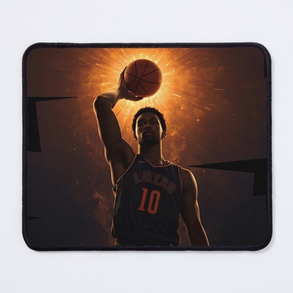 Item preview, Basketball Player silhouette standing tall with Glowing Ball in the hand 1 designed and sold by Neon G.