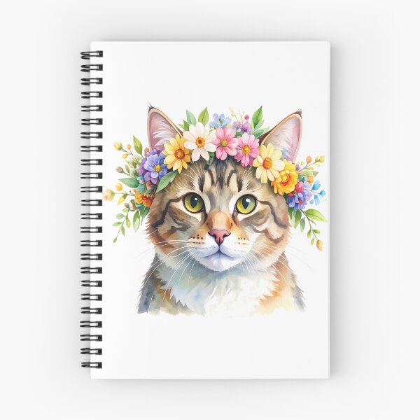 Item preview, CAT WITH FLOWER CROWN designed and sold by cubiask.