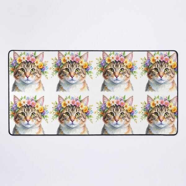 Item preview, CAT WITH FLOWER CROWN designed and sold by cubiask.
