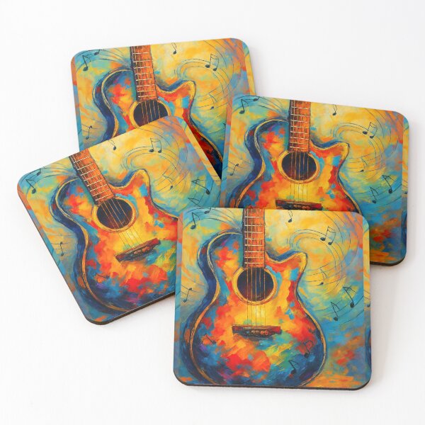 Item preview, Colorful Guitar Music Art Painting designed and sold by Sadia  Jannat.