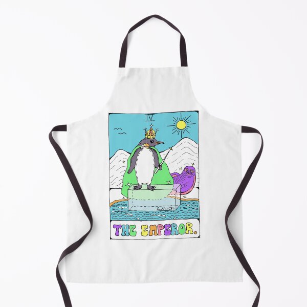 Item preview, The Emperor Penguin and Seal Tarot Card Original Art Illustration designed and sold by Intergalactic Unicorn: Art by Anna Schmidt.