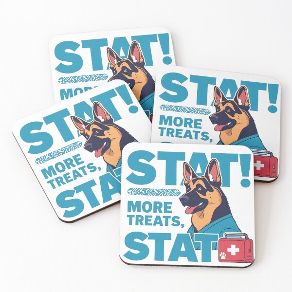Item preview, STAT More Treats Funny German Shepherd Paramedic EMT Humor designed and sold by Dewer Shop.