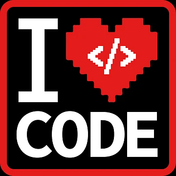 Artwork thumbnail, I Love Code Programming Heart Design with Script Sign by PO3Designs