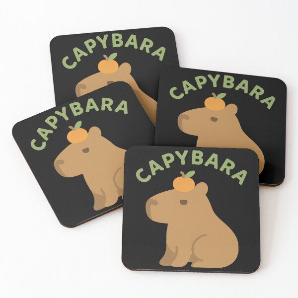 Item preview, Cute Capybara with an Orange on its Head designed and sold by RocknCat.