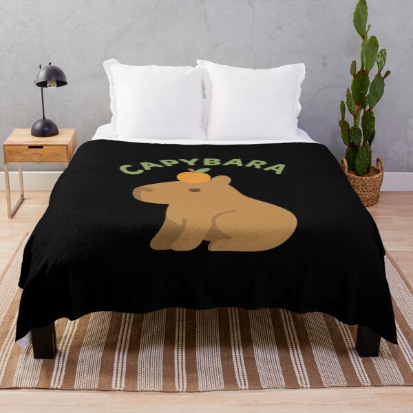 Item preview, Cute Capybara with an Orange on its Head designed and sold by RocknCat.