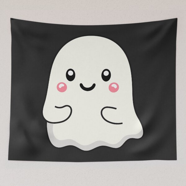 Item preview, Cute and Adorable Kawaii Halloween Hugging GHOST designed and sold by DibujandoPorfa.