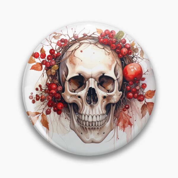 Item preview, SKULL WITH FLOWER CROWN designed and sold by cubiask.