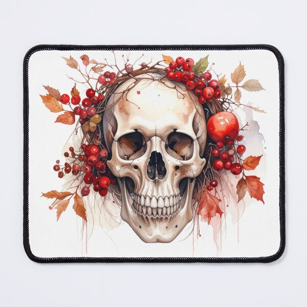Item preview, SKULL WITH FLOWER CROWN designed and sold by cubiask.