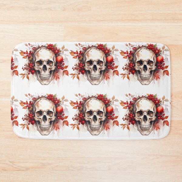 Item preview, SKULL WITH FLOWER CROWN designed and sold by cubiask.