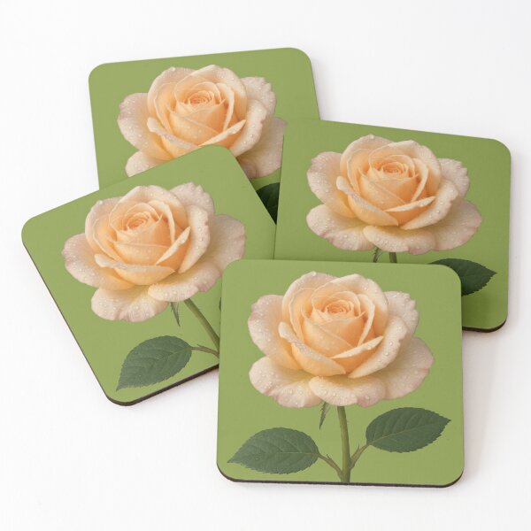Item preview,  A Delicate Tea Rose Kissed by Morning Dew designed and sold by IraBum.