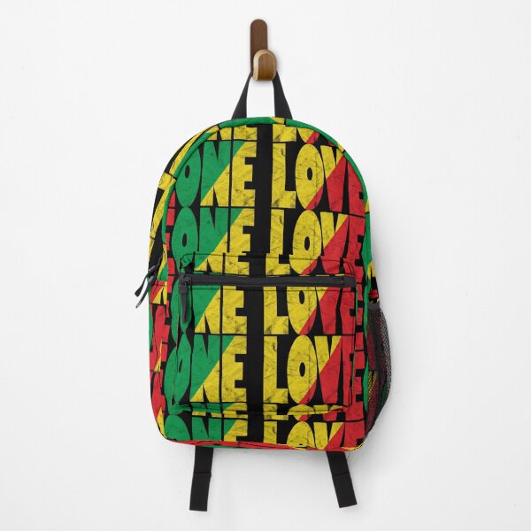 Item preview, One Love Weathered Rasta Quote designed and sold by HotHibiscus.