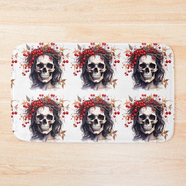 Item preview, SKULL WITH FLOWER CROWN designed and sold by cubiask.