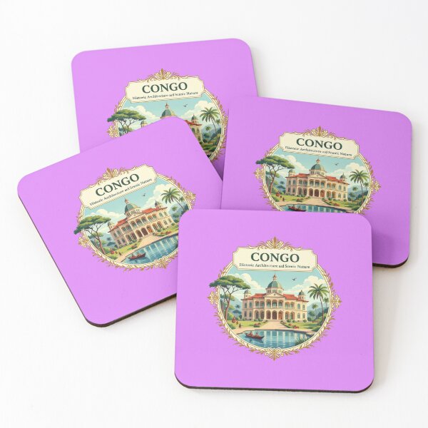 Item preview, Congo Historic Architecture and Scenic Nature – 3D Artistic Label   designed and sold by PaintMeWorld.