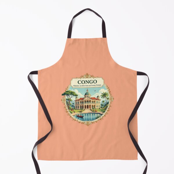 Item preview, Congo Historic Architecture and Scenic Nature – 3D Artistic Label designed and sold by PaintMeWorld.