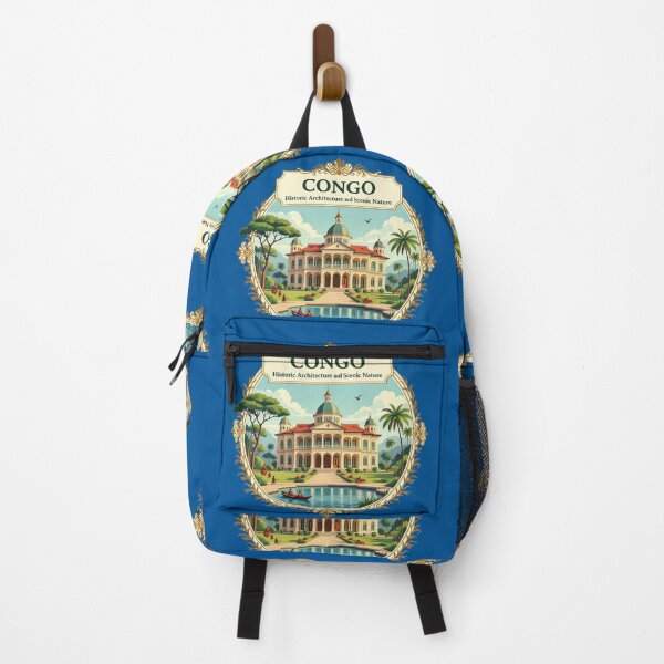 Item preview, Congo Historic Architecture and Scenic Nature – 3D Artistic Label designed and sold by PaintMeWorld.