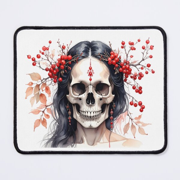 Item preview, SKULL WITH FLOWER CROWN designed and sold by cubiask.