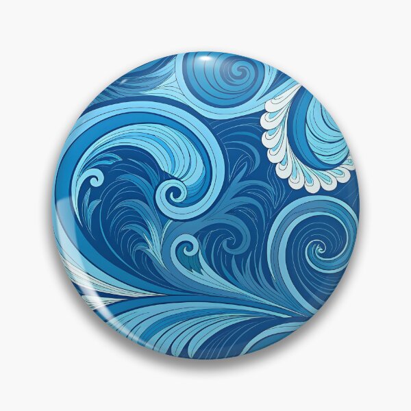 Item preview, Blue waves pattern designed and sold by trendspatterns.