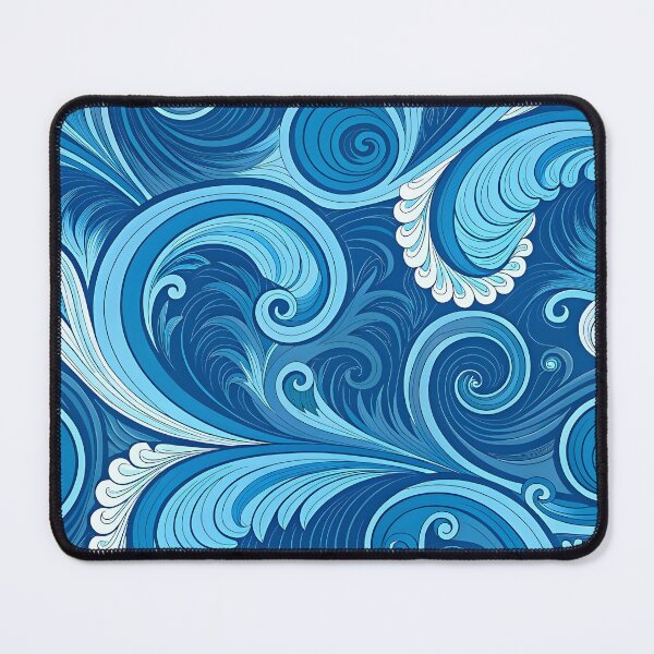 Item preview, Blue waves pattern designed and sold by trendspatterns.