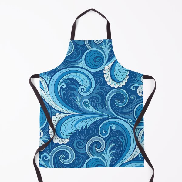 Item preview, Blue waves pattern designed and sold by trendspatterns.