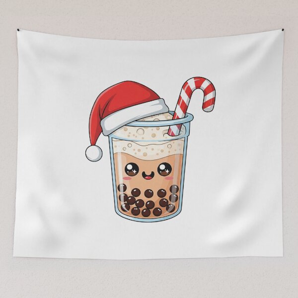 Item preview, Cute Kawaii Christmas Santa Bubble Tea designed and sold by istoriadesign.