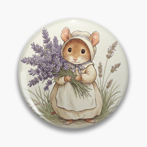 Item preview, Ratoncito con ramo de lavanda designed and sold by Pasteltone.