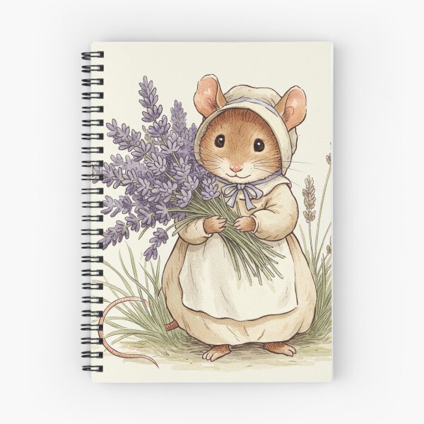 Item preview, Little Mouse with Lavender Bouquet designed and sold by Pasteltone.