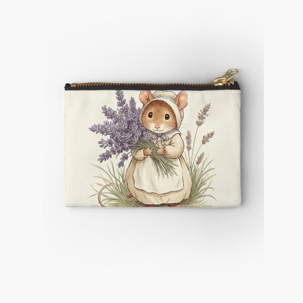 Item preview, Little Mouse with Lavender Bouquet designed and sold by Pasteltone.