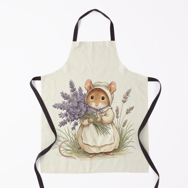 Item preview, Little Mouse with Lavender Bouquet designed and sold by Pasteltone.