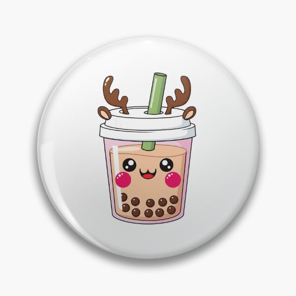 Item preview, Cute Kawaii Christmas Reindeer Bubble Tea designed and sold by istoriadesign.