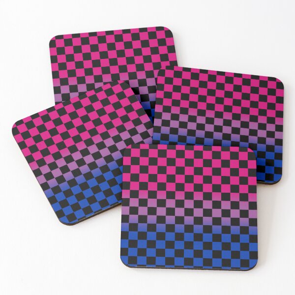 Item preview, bi pride flag checker print designed and sold by grxyv.