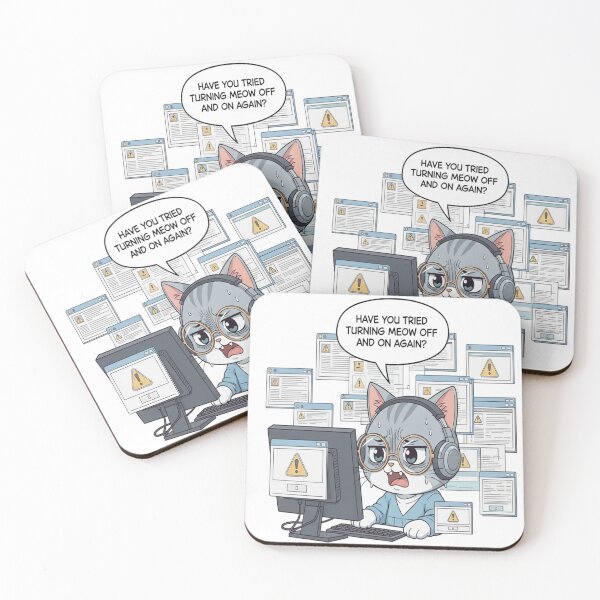 Item preview, Kawaii Gamer Cat Error Cute Anime Chibi Tech Meme Design designed and sold by Neko-Doodle-co.