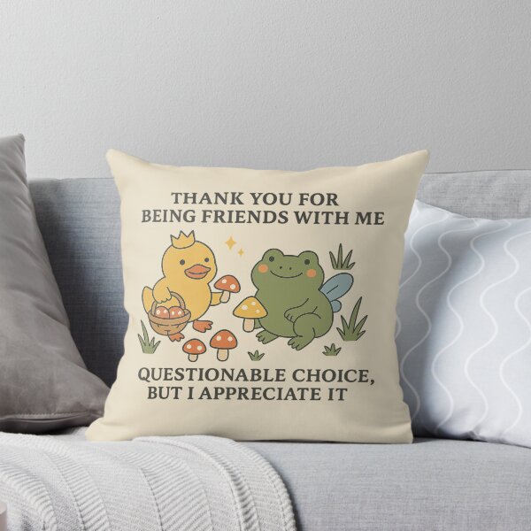 Item preview, Cute Duck and Frog Friendship – Funny Relatable Cartoon Illustration designed and sold by Florarts.