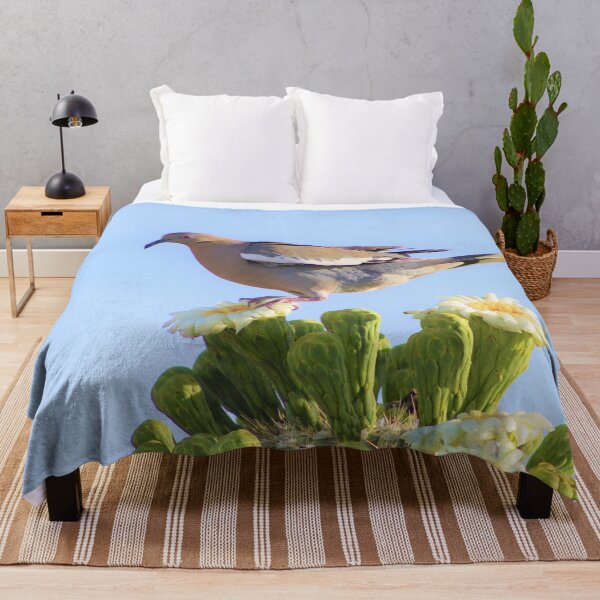 Item preview, Pretty Dove On A Saguaro Cactus Flower designed and sold by simonjayphotos.