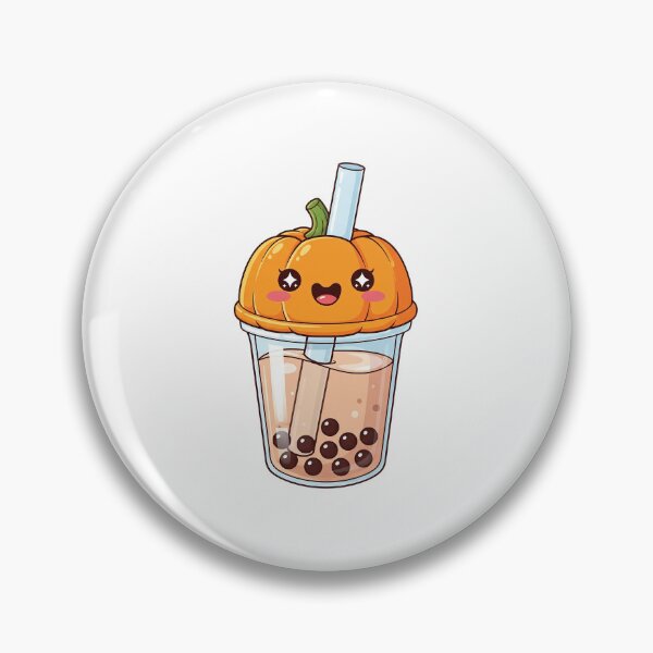 Item preview, Cute Kawaii Pumpkin Bubble Tea designed and sold by istoriadesign.