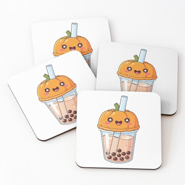 Item preview, Cute Kawaii Pumpkin Bubble Tea designed and sold by istoriadesign.