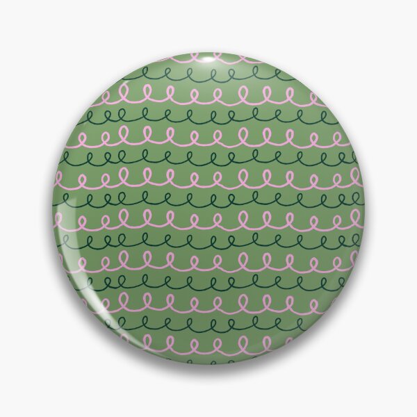 Item preview, Patrón de garabatos hecho a mano | Líneas abstractas rosas y verde oscuro sobre fondo verde salvia, diseño minimalista moderno designed and sold by indysign.