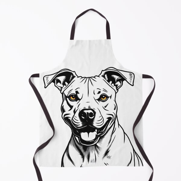 Item preview, Fierce and Loyal Pitbull – Bold Black Dog Illustration with Golden Eyes designed and sold by Sandy's Cheeky Studio.