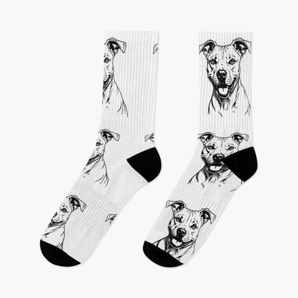 Item preview, Fierce and Loyal Pitbull – Bold Black Dog Illustration with Golden Eyes designed and sold by The Sandy Design Store.