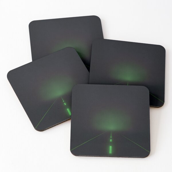 Item preview, Neon Green Road Lines – Futuristic Minimalist Picture designed and sold by PosterFuel.